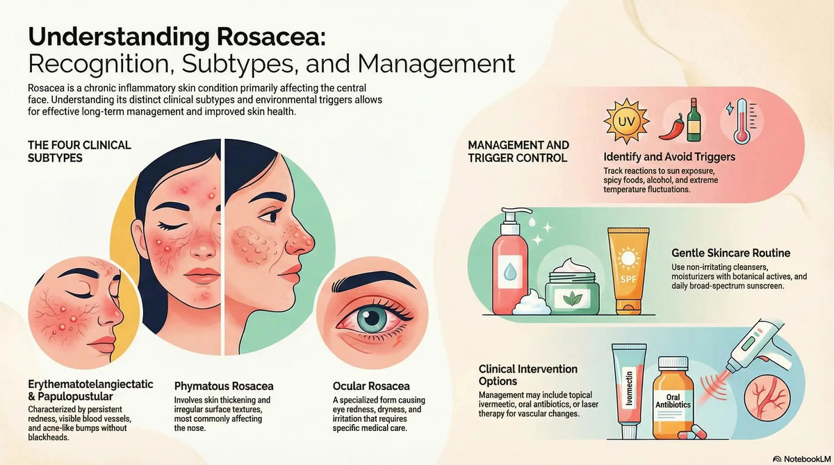 Complete Guide to Rosacea Symptoms: Causes, Triggers & Treatment
