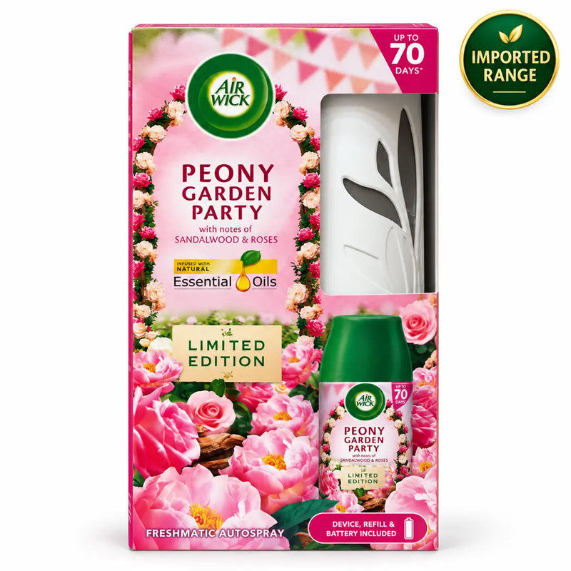 Air Wick Freshmatic Autospray Starter Set Peony Garden Party (Device + Refill)