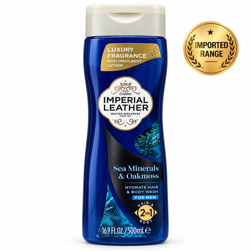 Imperial Leather For Men Hydrate Sea Minerals & Oakmoss 2-in-1 Hair & Body Wash 500ml