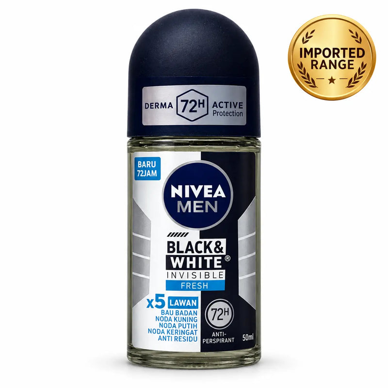 Nivea Men Roll-On Anti-Perspirant Black & White Invisible Fresh 50ml