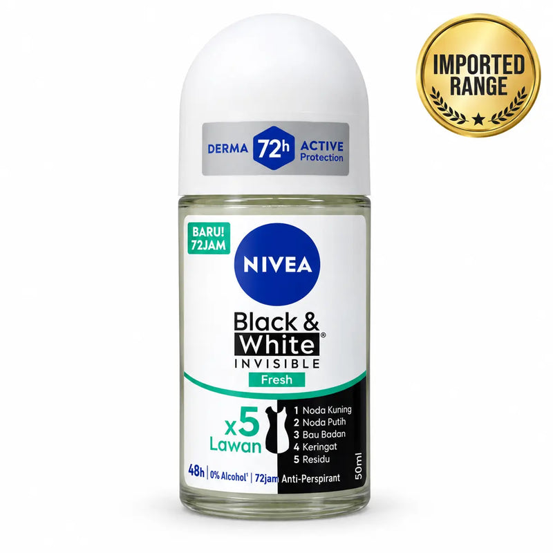 Nivea Women Roll-On Anti-Perspirant Black & White Invisible Fresh 50ml