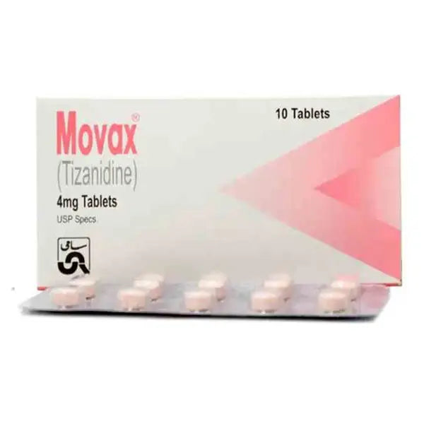 Movax Tablets 4mg – Tizanidine for Muscle Spasms & Pain Relief