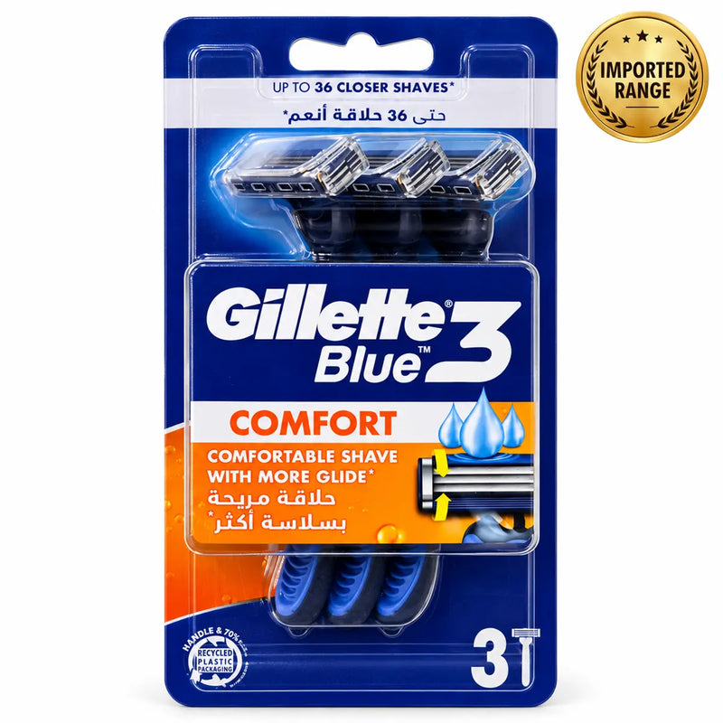 Gillette Blue3 Comfort Disposable Razors 3 Pack