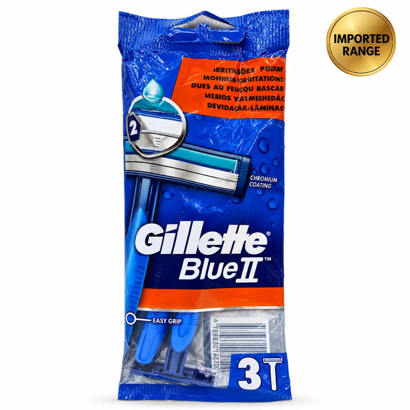 Gillette Blue II Disposable Razors 3 Pack