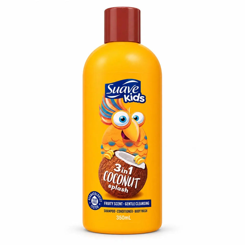 Suave Kids 3-in-1 Coconut Splash Shampoo, Conditioner & Body Wash 350ml