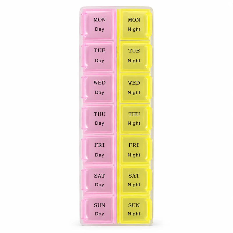 14-Slot Weekly Pill Organizer – 7 Day Day & Night Pill Box