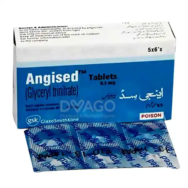 Angised 0.5mg Tablets — Glyceryl Trinitrate for Angina Relief