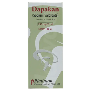 Dapakan Syrup 250mg/5ml bottle — sodium valproate liquid for epilepsy and bipolar