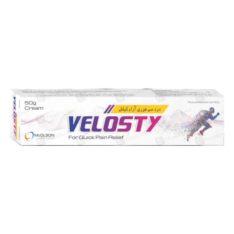 Velosty 50g Cream – Gaultheria, Menthol & Eucalyptus for Pain Relief