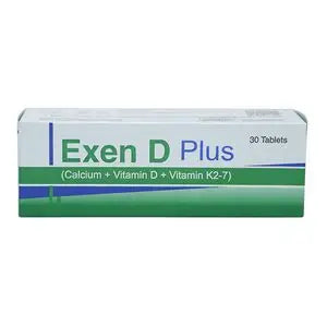 Exen D Plus Tablets 30's – Vitamin D3 & Calcium for Bone Health