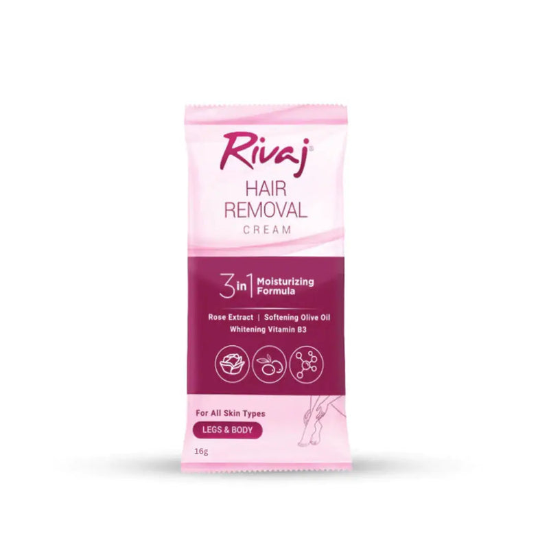 Rivaj Hair Removal Cream 16g Sachet – Quick and Smooth Hair Removal