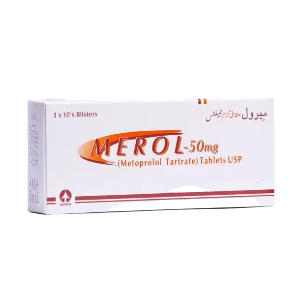 Metrol 50mg Tablets – Metoprolol Beta-Blocker for BP & Heart