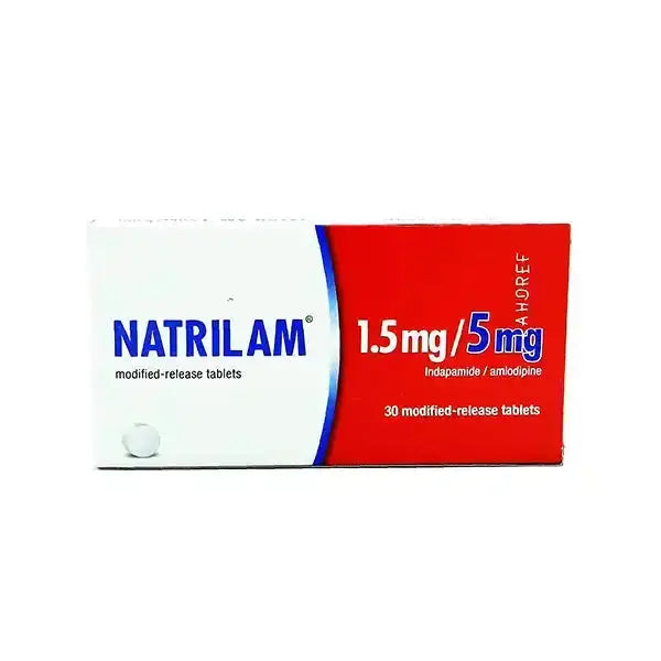 Natrilam 1.5/5mg Tablets – Indapamide + Amlodipine