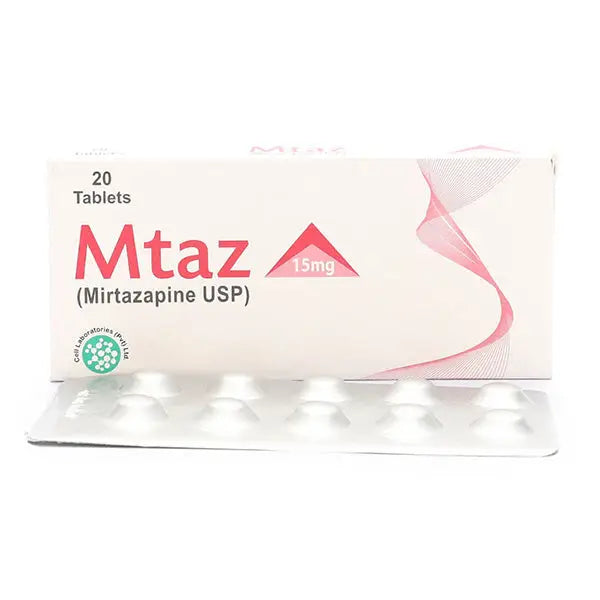 Mtaz 15mg Tablet – Mirtazapine Antidepressant for Major Depressive Disorder