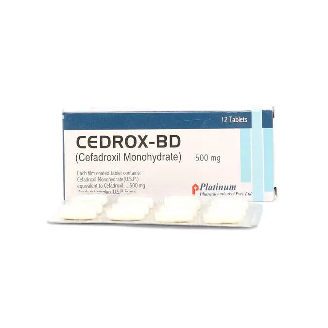 Cedrox BD 500mg Tablets — Cefadroxil Twice Daily