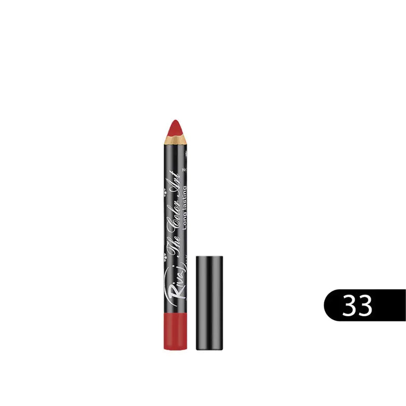 Rivaj Lipstick Pencil Shade 33 Fire Brick - Smooth & Long-Lasting Color