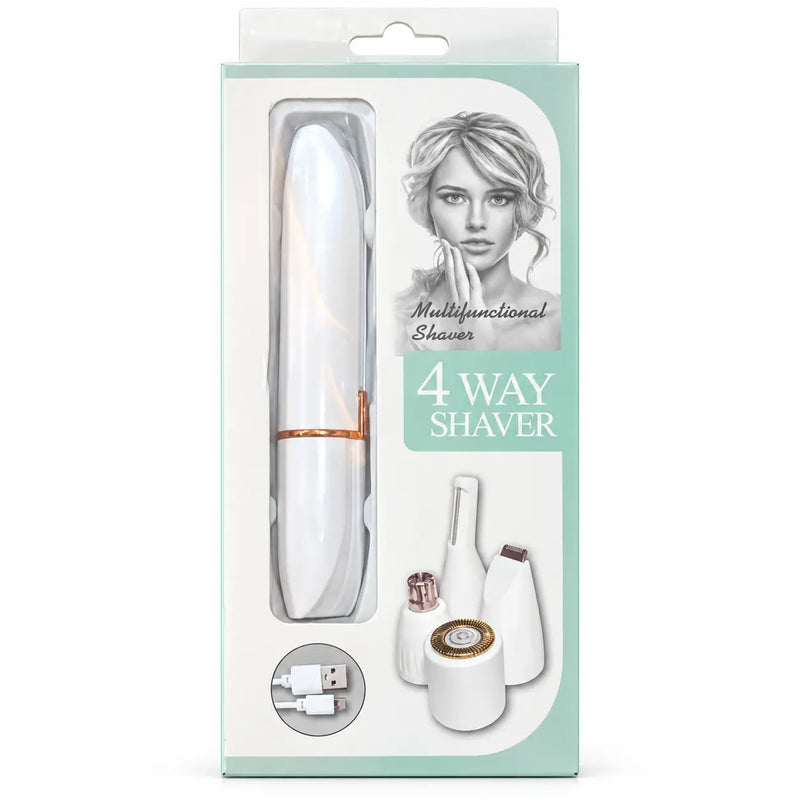 4-in-1 Rechargeable Multifunctional Lady Shaver & Trimmer