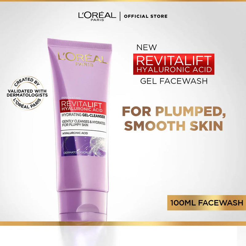 L'Oreal Paris Revitalift Hyaluronic Acid Hydrating Gel Face Wash 100ml