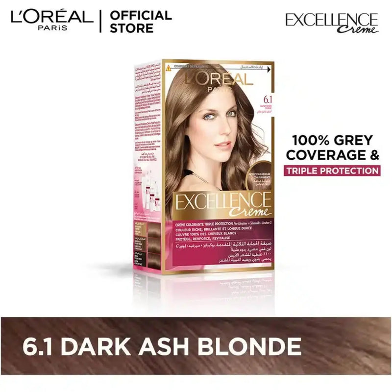 L'Oreal Paris Excellence Hair Color 6.1 Dark Ash Blond