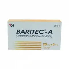 Baritec-A Tablets 20mg/5mg — Olmesartan & Amlodipine for Hypertension