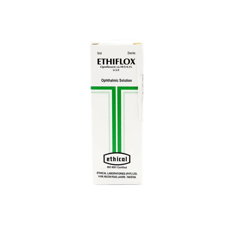 Ethiflox Eye Drops 5ml — Ciprofloxacin Ophthalmic for Bacterial Eye Infections