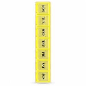 7-Day Pill Organizer – Weekly Single Row Pill Box (Mon–Sun)