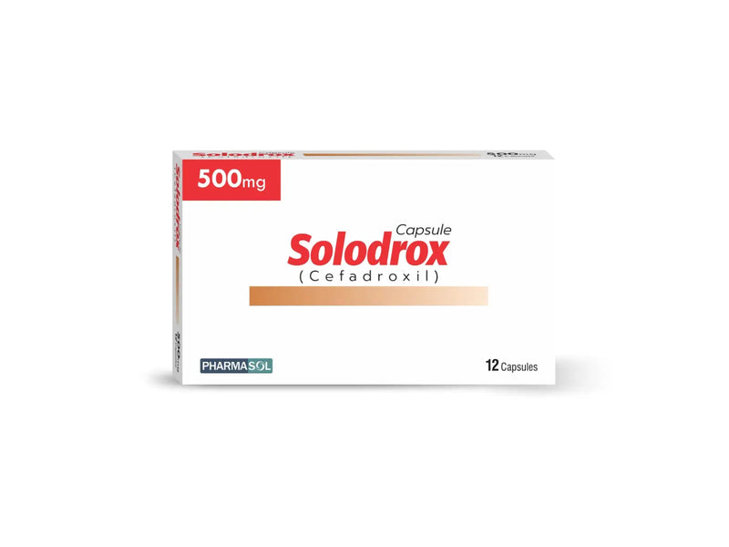Solodrox Capsules 500mg – Cefadroxil for Bacterial Infections
