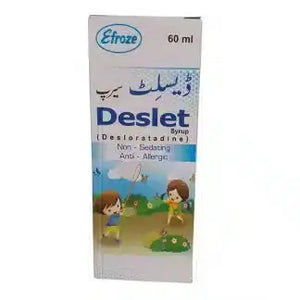 Deslet Syrup Efroze 60ml — allergy relief syrup side label