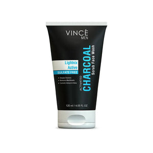 Vince Charcoal Scrub Face Wash for Men 120ml – Deep Pore Cleansing Scrub