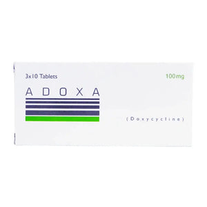 Adoxa Tablets 100mg (Doxycycline) |30 Tablets |- Pharmahealth | derma.pk