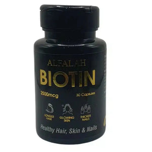 Alfalah Biotin Capsules with Selenium and Vitamin C — supplement packaging