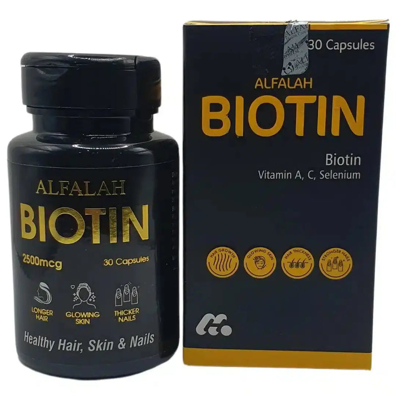Alfalah Biotin Supplements with Vitamins A, C & Selenium (30 Capsules)