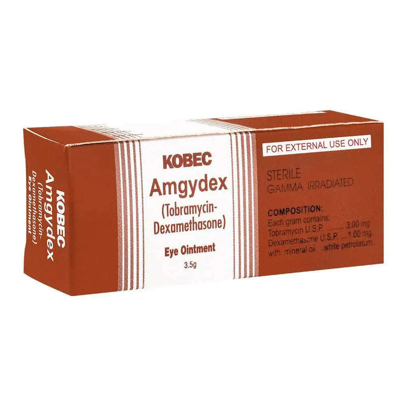 Amgydex Eye Ointment 3.5G – Tobramycin & Dexamethasone for Eye Infections