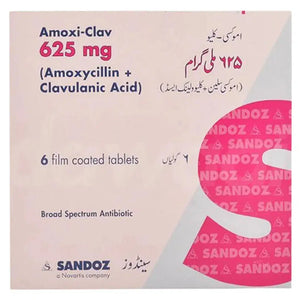 Amoxi-Clav Tablets 625mg (6 Tablets) - Sandoz | derma.pk