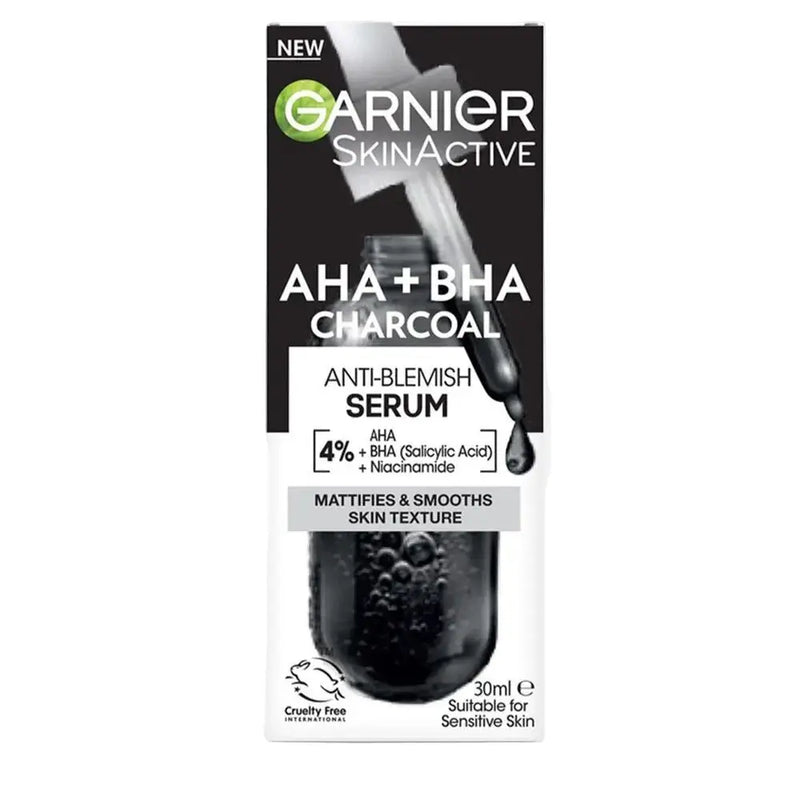 Garnier AHA+ BHA Charcoal Anti-Blemish Serum 30ml