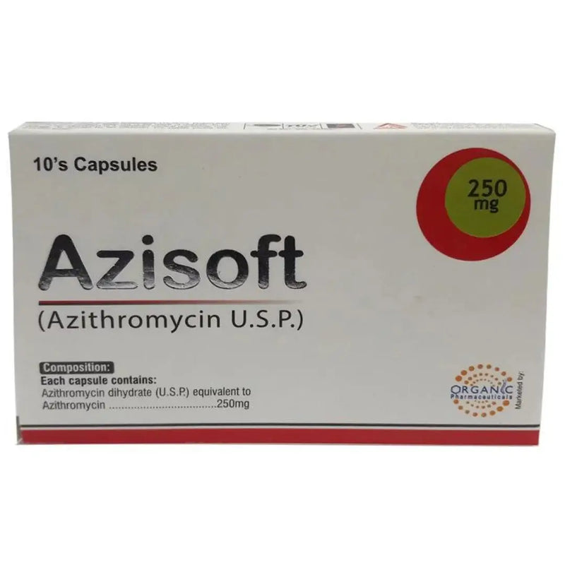 Azisoft Azithromycin 250mg Capsules