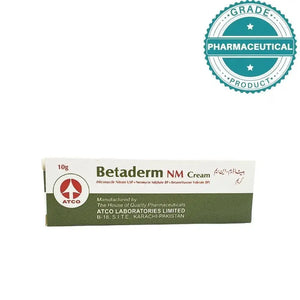 Betaderm NM Cream 10g tube — prescription antifungal antibiotic corticosteroid skin cream Pakistan