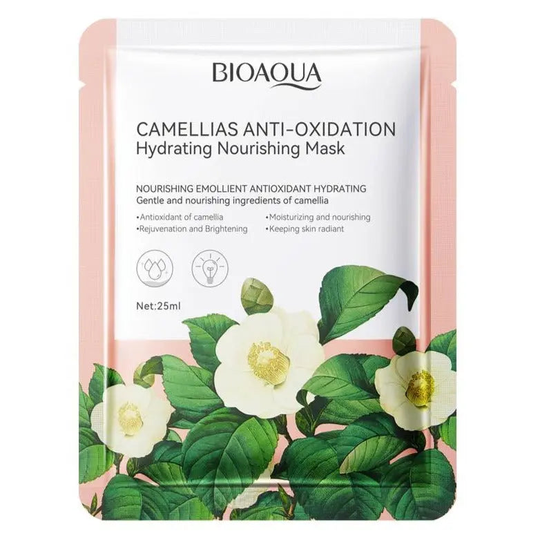 BIOAQUA Camellias Anti-Oxidation Hydrating Nourishing Facial Sheet Mask