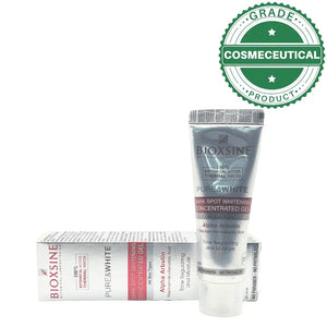 Bioxsine Dark Spot Gel ingredients and formula close-up 30ml – View Product Detail