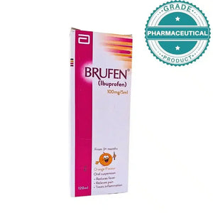 Brufen Syrup 120ml indications and weight-based dosing information