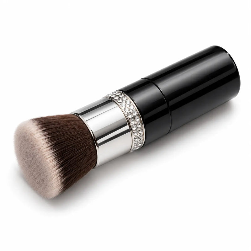 Retractable Rhinestone-Ferrule Kabuki Brush
