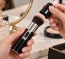 Retractable Travel Makeup Brush, Black Slide-Lock photo 3