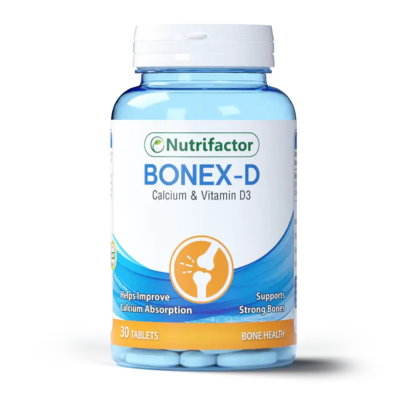Bonex-D Tablets 30s — Calcium 500mg + Vitamin D3 400IU for Bone Health