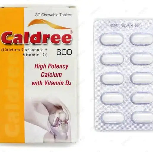 Caldree 600 D3 Tablet – Calcium + Vitamin D3 for Bone Health