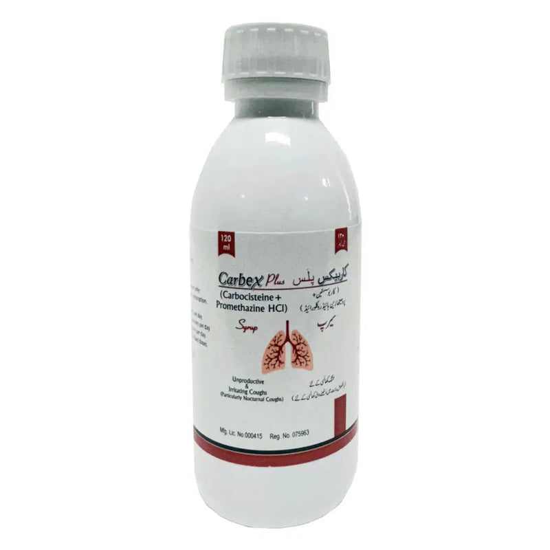 Carbex 100mg/5ml Syrup 120ml - Carbocisteine Paediatric Mucolytic