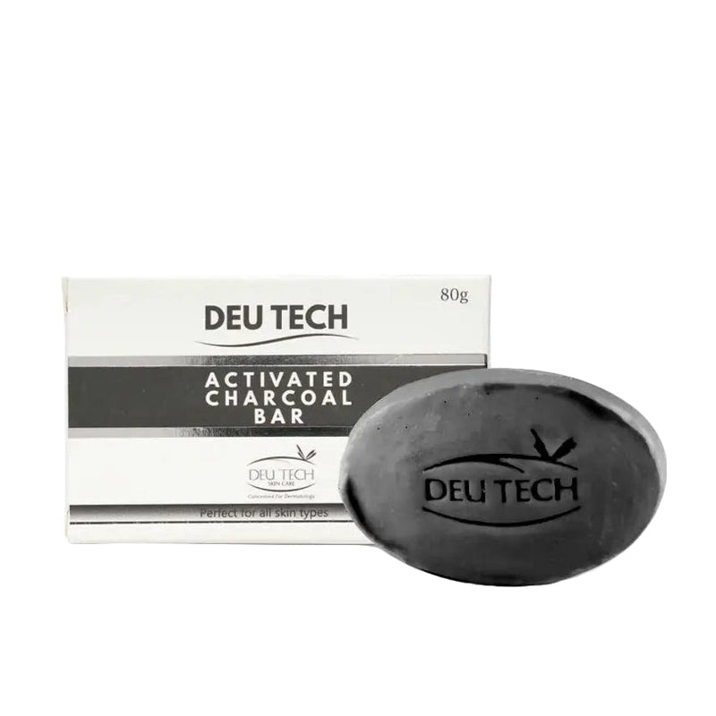 Deutech's Activated Charcoal Soap Bar – Purifying & Deep Cleansing | Face Wash for Clear Skin