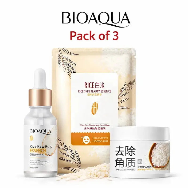 BIOAQUA Set Of 3 White Rice Beauty Whitening Series