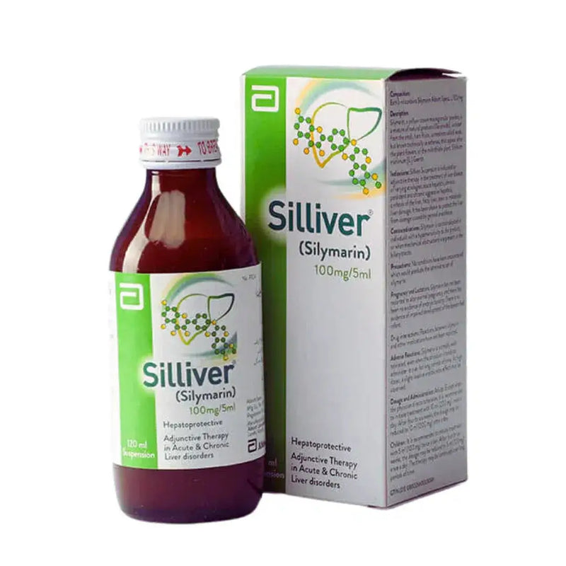 Silliver Suspension 120ml (100mg/5ml) - Liver Support - derma.pk