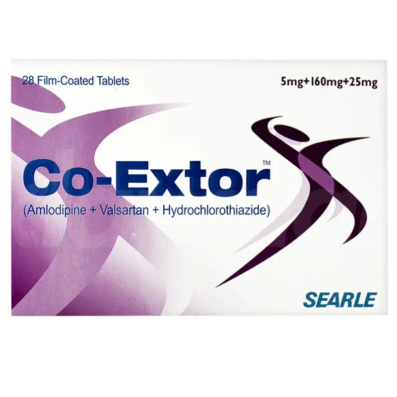 Co-Extor Tablets 5/160/25mg – Amlodipine/Valsartan/HCT