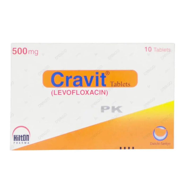 Cravit Tablets 500mg (Levofloxacin) - Hilton Pharma